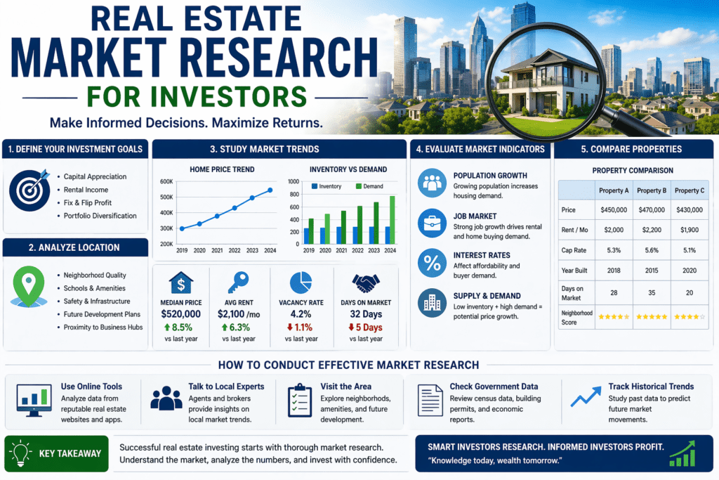 Real Estate Investing Tips real estate market research for investors